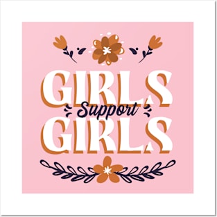 Girls Support Girls Girl Power Feminist Feminism Women's Rights Posters and Art